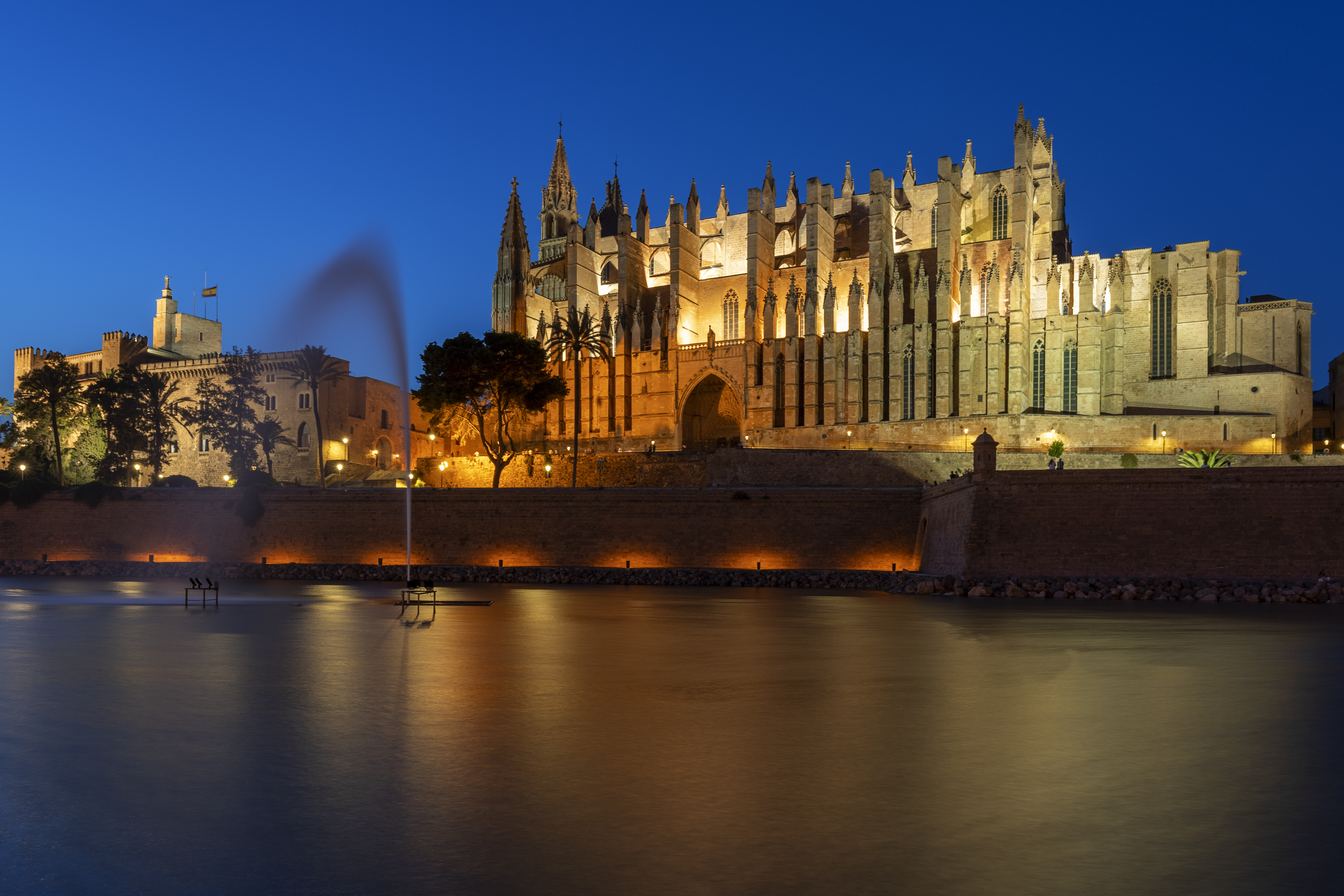 Catedral de Palma de Mallorca de noche